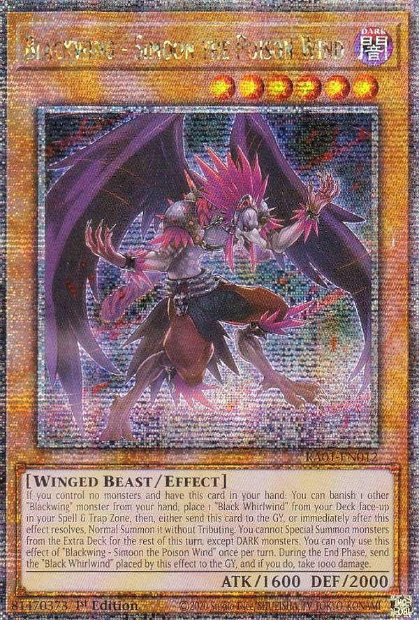 遊戯王 RA01-EN012 BF-毒風のシムーン Blackwing - Simoon the Poison Wind (英語版 1st Edition 25th クォーターセンチュリーシークレットレア) 25th Anniversary Rarity Collection
