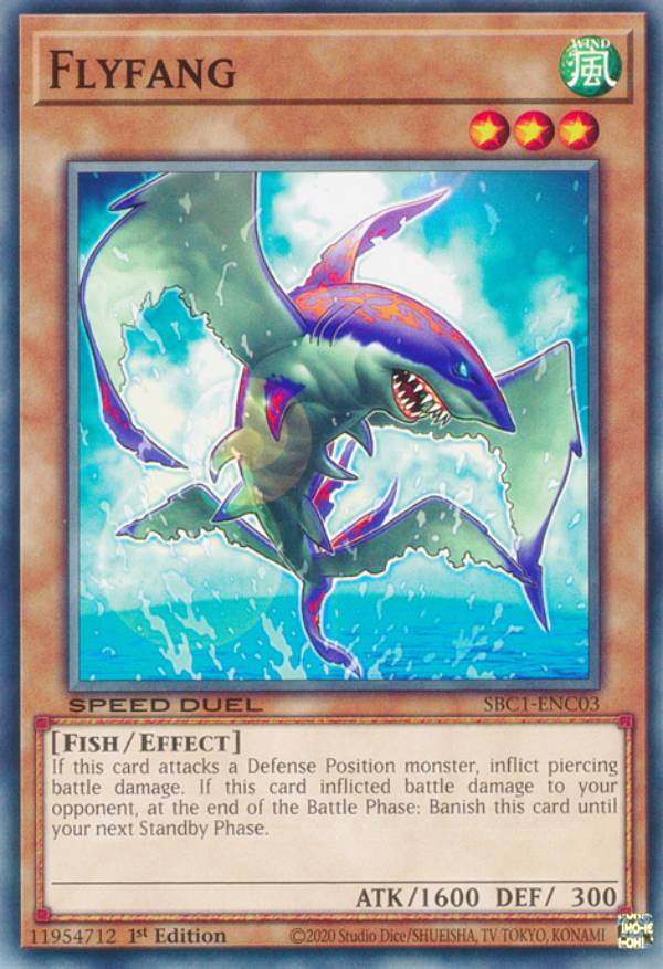 遊戯王 SBC1-ENC03 フライファング Flyfang (英語版 1st Edition ノーマル) Speed Duel:Streets of Battle City
