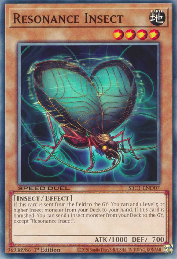遊戯王 SBC1-END07 共振虫 Resonance Insect (英語版 1st Edition ノーマル) Speed Duel：Streets of Battle City