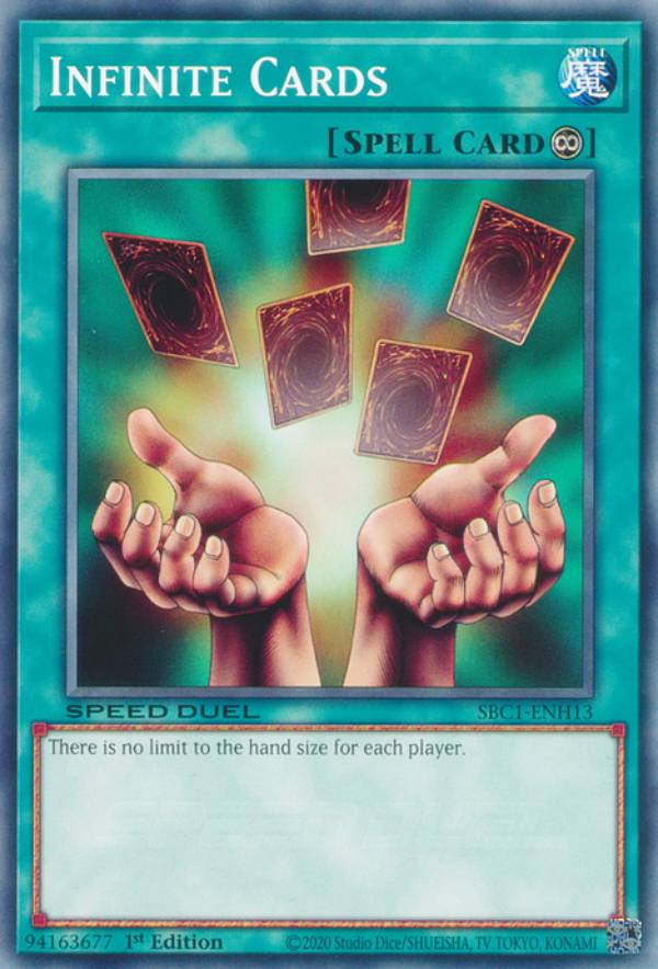 遊戯王 SBC1-ENH13 無限の手札 Infinite Cards (英語版 1st Edition ノーマル) Speed Duel：Streets of Battle City