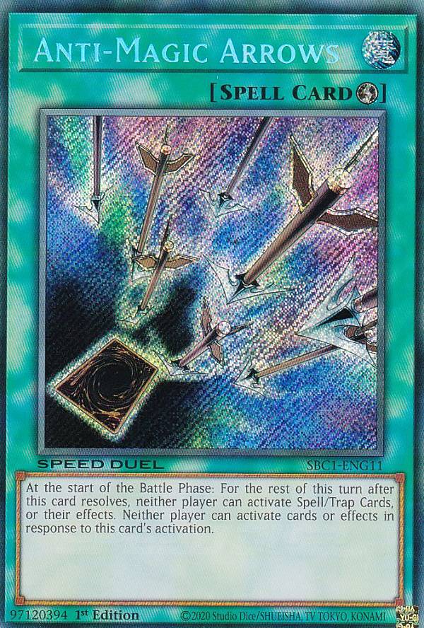 樂天商城 - 遊戯王 SBC1-ENG11 封魔の矢 Anti-Magic Arrows (英語版 1st Edition シークレットレア) Speed Duel：Streets of Battle City