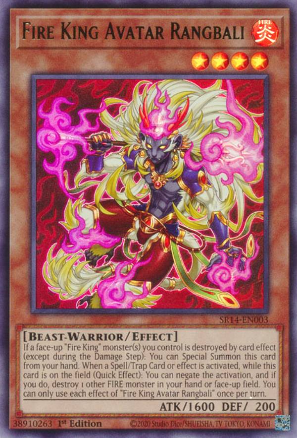 遊戯王 SR14-EN003 炎王獣 ハヌマーン Fire King Avatar Rangbali (英語版 1st Edition ウルトラレア) Structure Deck：Fire Kings