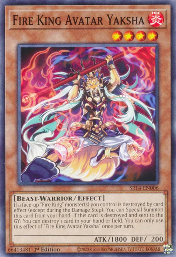 遊戯王 SR14-EN006 炎王獣 ヤクシャ Fire King Avatar Yaksha (英語版 1st Edition ノーマル) Structure Deck:Fire Kings