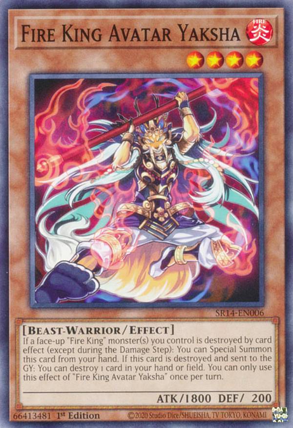 遊戯王 SR14-EN006 炎王獣 ヤクシャ Fire King Avatar Yaksha (英語版 1st Edition ノーマル) Structure Deck：Fire Kings