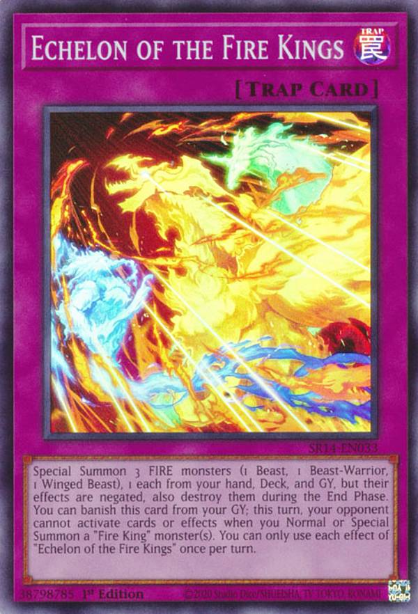 遊戯王 SR14-EN033 炎王の結襲 Echelon of the Fire Kings (英語版 1st Edition スーパーレア) Structure Deck:Fire Kings