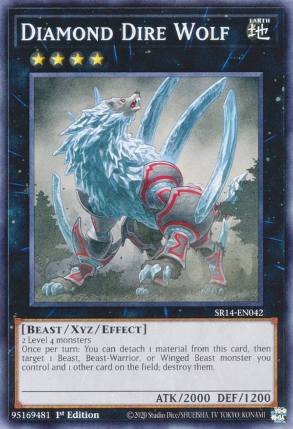 遊戯王 SR14-EN042 恐牙狼 ダイヤウルフ Diamond Dire Wolf (英語版 1st Edition ノーマル) Structure Deck:Fire Kings