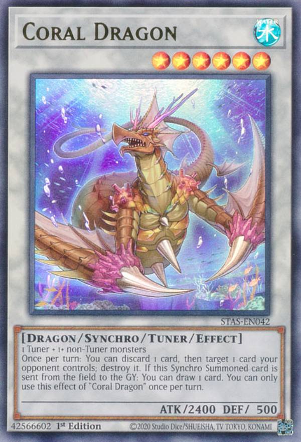 遊戯王 STAS-EN042 瑚之龍 Coral Dragon (英