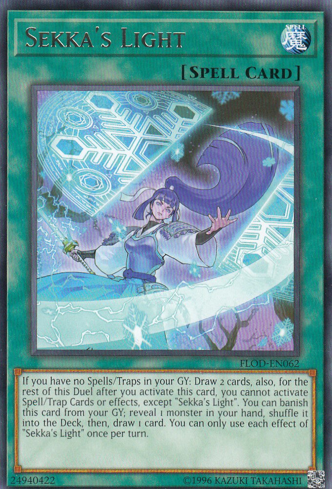 遊戯王 FLOD-EN062 雪花の光 Sekka's Light(英語版 1st レア) フレイム・オブ・ディストラクション