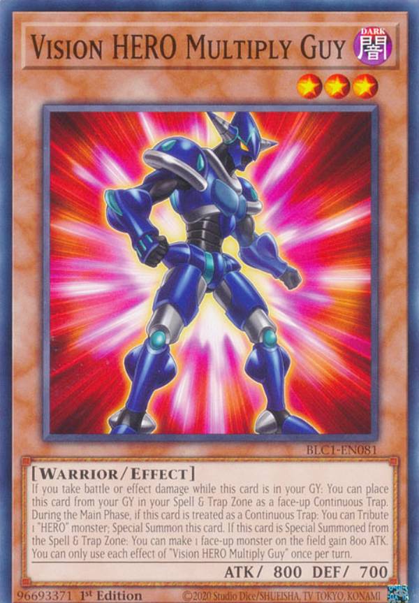遊戯王 BLC1-EN081 V・HERO マルティプリ・ガイ Vision HERO Multiply Guy (英語版 1st Edition ノーマル) BATTLES OF LEGEND: CHAPTER 1