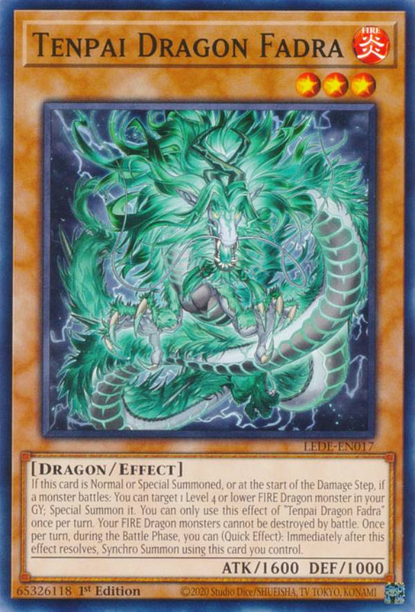 遊戯王 LEDE-EN017 天盃龍ファドラ Tenpai Dragon Fadra (英語版 1st Edition ノーマル) Legacy of Destruction