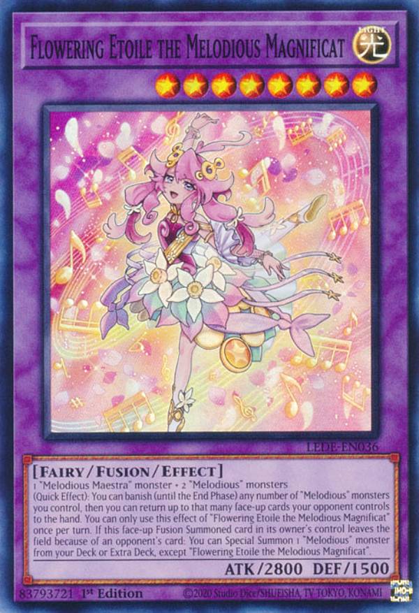 遊戯王 LEDE-EN036 幻奏の華歌神フラワリング・エトワール Flowering Etoile the Melodious Magnificat (英語版 1st Edition スーパーレア) Legacy of Destruction