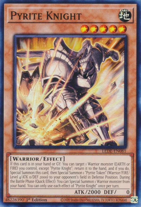 遊戯王 LEDE-EN081 Pyrite Knight (英語版 1st Edition スーパーレア) Legacy of Destruction