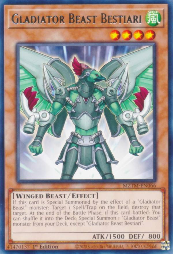 遊戯王 MZTM-EN066 剣闘獣ベストロウリィ Gladiator Beast Bestiari (英語版 1st Edition レア) Maze of the Master