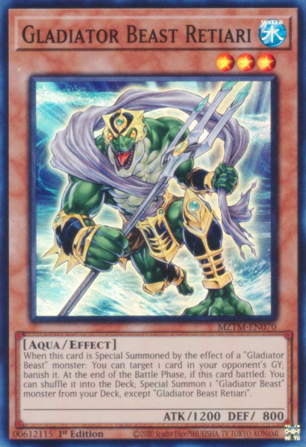 遊戯王 MZTM-EN070 剣闘獣レティアリィ Gladiator Beast Retiari (英語版 1st Edition スーパーレア) Maze of the Master