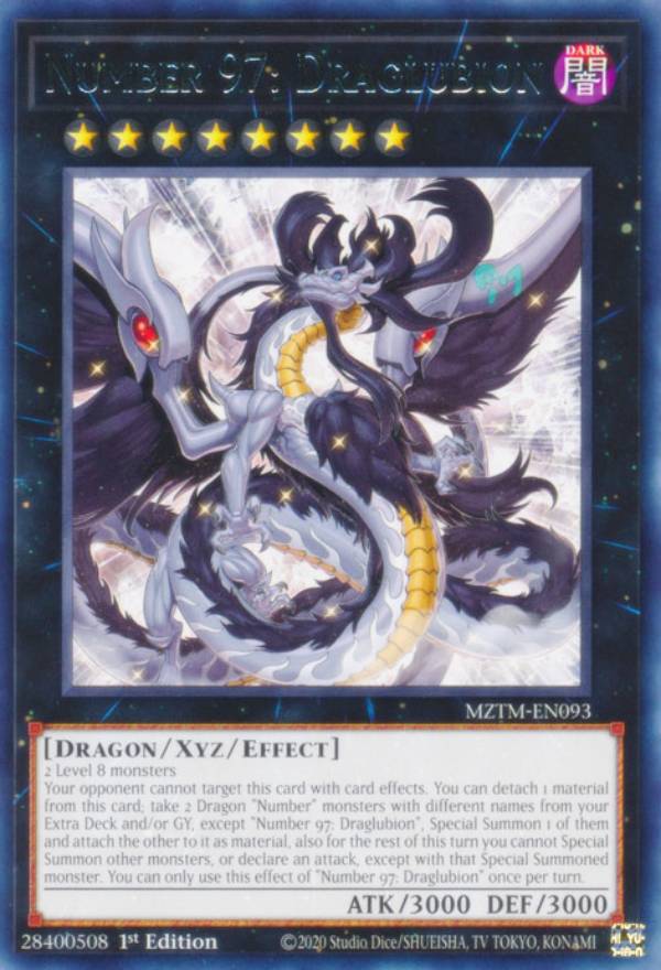 遊戯王 MZTM-EN093 No.97 龍影神ドラッグラビオン Number 97: Draglubion (英語版 1st Edition レア) Maze of the Master