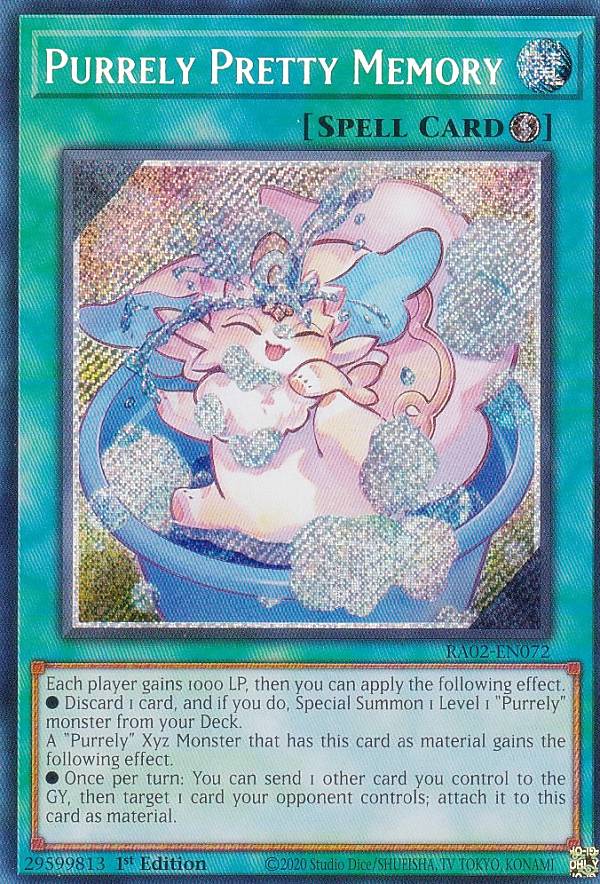 遊戯王 RA02-EN072 ピュアリィ・プリティメモリー Purrely Pretty Memory (英語版 1st Edition シークレットレア) 25th Anniversary Rarity Collection II