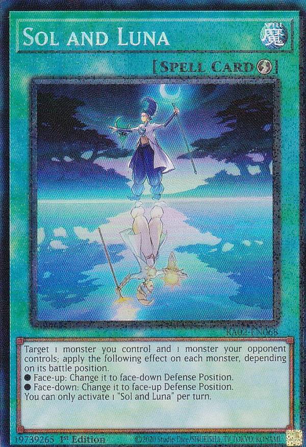 【パラレル仕様】遊戯王 RA02-EN068 サン・アンド・ムーン Sol and Luna (英語版 1st Edition コレクターズレア) 25th Anniversary Rarity Collection II