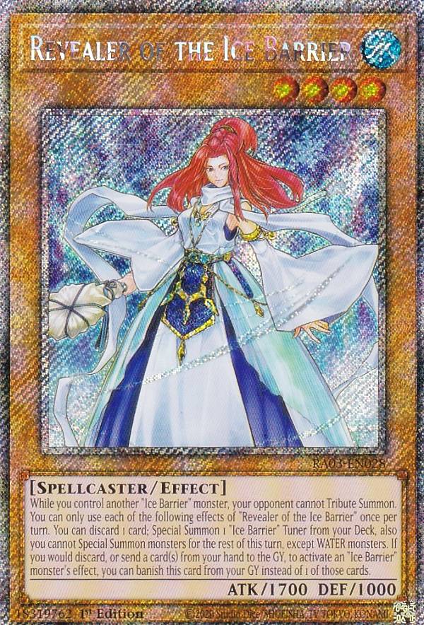 遊戯王 RA03-EN028 Revealer of the Ice Barrier 氷結界の照魔師 (英語版 1st Edition プラチナシークレットレア) Quarter Century Bonanza