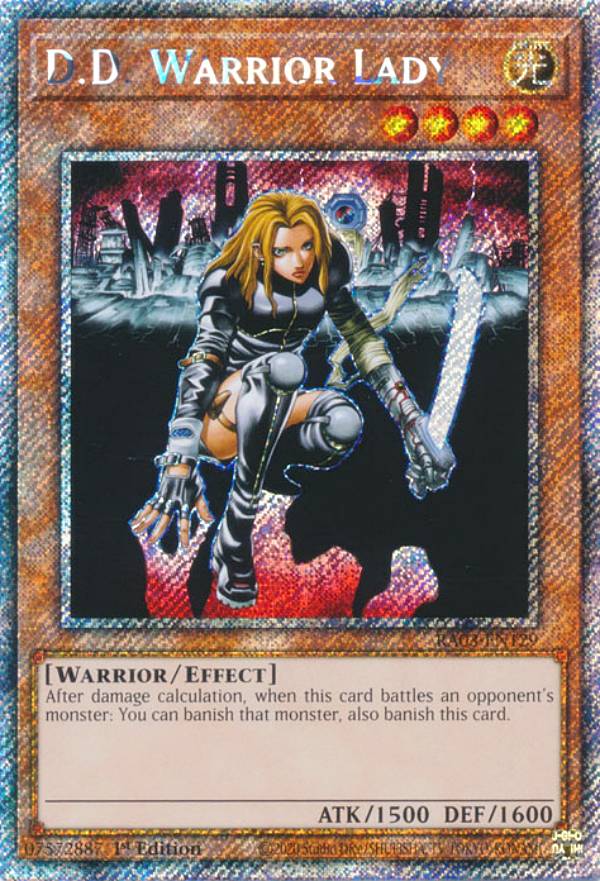 遊戯王 RA03-EN129 D.D. Warrior Lady 異次元の女戦士 (英語版 1st Edition プラチナシークレットレア) Quarter Century Bonanza