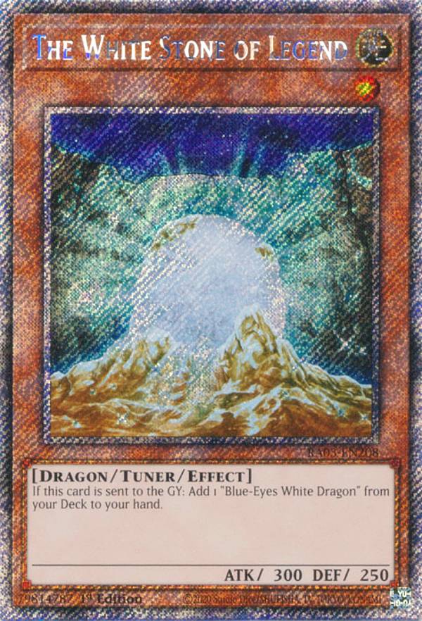 遊戯王 RA03-EN208 The White Stone of Legend 伝説の白石 (英語版 1st Edition プラチナシークレットレア) Quarter Century Bonanza