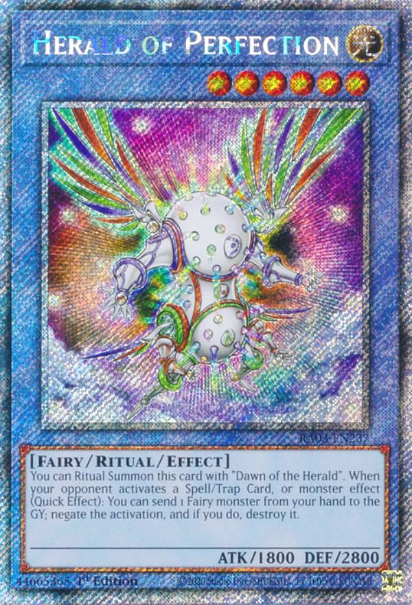 遊戯王 RA03-EN237 Herald of Perfection 神光の宣告者 (英語版 1st Edition プラチナシークレットレア) Quarter Century Bonanza
