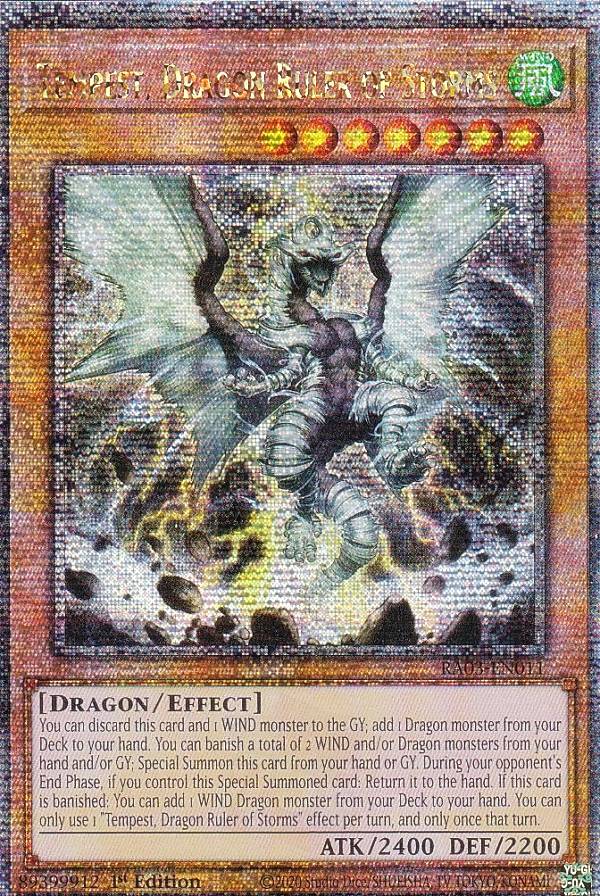 遊戯王 RA03-EN011 Tempest, Dragon Ruler of Storms 嵐征竜−テンペスト (英語版 1st Edition 25th クォーターセンチュリーシークレットレア) Quarter Century Bonanza