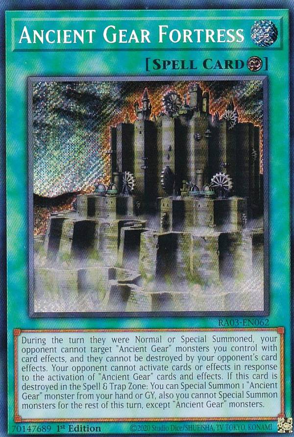 遊戯王 RA03-EN062 Ancient Gear Fortress 古代の機械要塞 (英語版 1st Edition シークレットレア) Quarter Century Bonanza