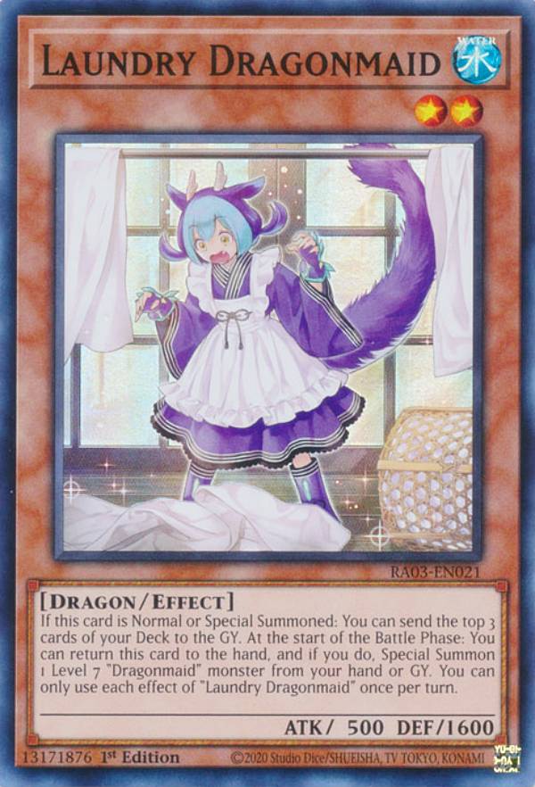 遊戯王 RA03-EN021 Laundry Dragonmaid ドラゴンメイド・ラドリー (英語版 1st Edition スーパーレア) Quarter Century Bonanza