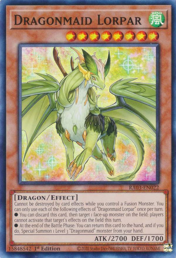 遊戯王 RA03-EN022 Dragonmaid Lorpar ドラゴンメイド・ルフト (英語版 1st Edition スーパーレア) Quarter Century Bonanza