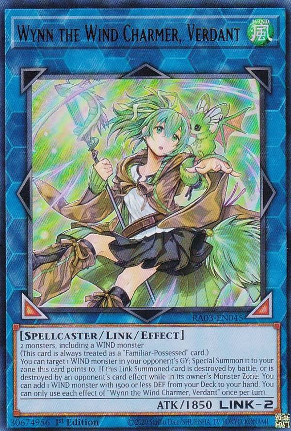 遊戯王 RA03-EN045 Wynn the Wind Charmer, Verdant 蒼翠の風霊使いウィン (英語版 1st Edition ウルトラレア) Quarter Century Bonanza
