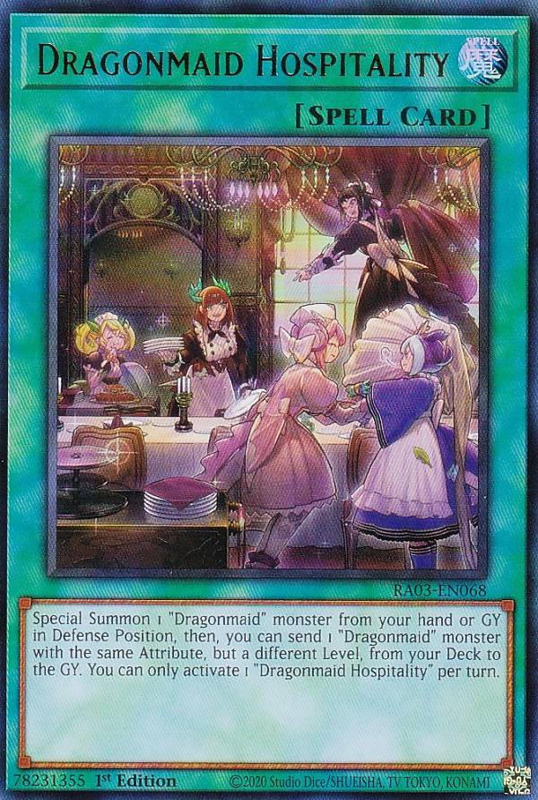 遊戯王 RA03-EN068 Dragonmaid Hospitality ドラゴンメイドのお心づくし (英語版 1st Edition ウルトラレア) Quarter Century Bonanza