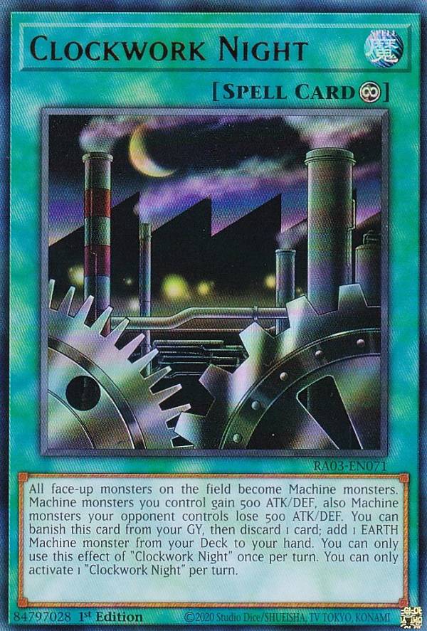 遊戯王 RA03-EN071 Clockwork Night 機械仕掛けの夜−クロック・ワーク・ナイト− (英語版 1st Edition ウルトラレア) Quarter Century Bonanza