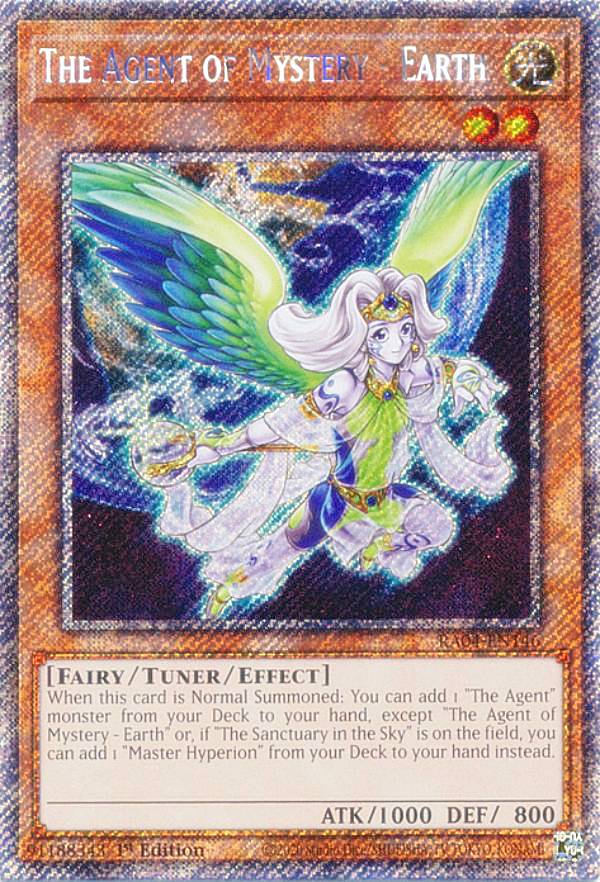 遊戯王 RA04-EN146 神秘の代行者 アース The Agent of Mystery - Earth (英語版 1st Edition プラチナシークレットレア) Quarter Century Stampede