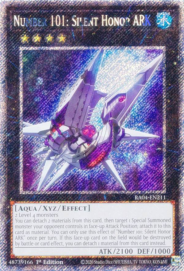 遊戯王 RA04-EN211 No．101 S・H・Ark Knight Number 101: Silent Honor ARK (英語版 1st Edition プラチナシークレットレア) Quarter Century Stampede
