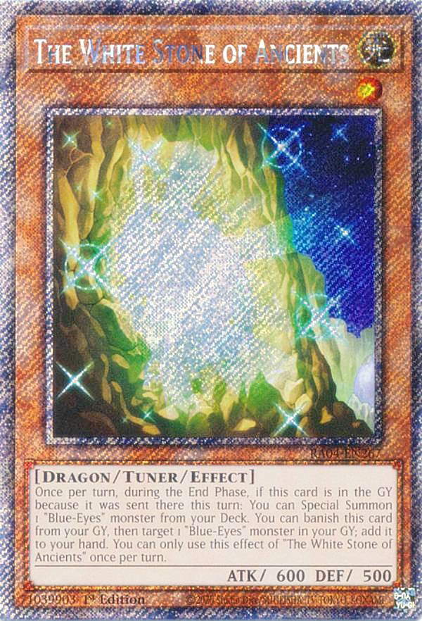 遊戯王 RA04-EN267 太古の白石 The White Stone of Ancients (英語版 1st Edition プラチナシークレットレア) Quarter Century Stampede