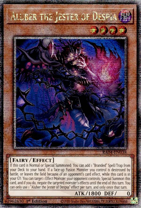 遊戯王 RA04-EN038 デスピアの導化アルベル Aluber the Jester of Despia (英語版 1st Edition 25th クォーターセンチュリーシークレットレア) Quarter Century Stampede