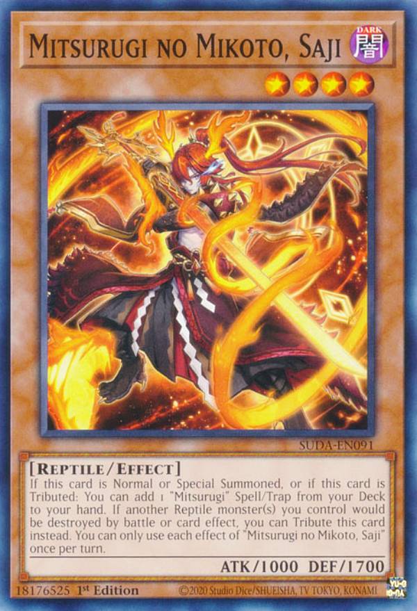 遊戯王 SUDA-EN091 Mitsurugi no Mikoto, Saji (英語版 1st Edition ノーマル) SUPREME DARKNESS