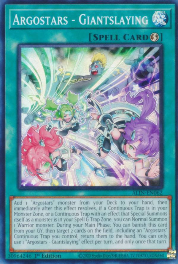 遊戯王 ALIN-EN062 ARG☆S−GiantKilling Argostars - Giantslaying (英語版 1st Edition スーパーレア) Alliance Insight