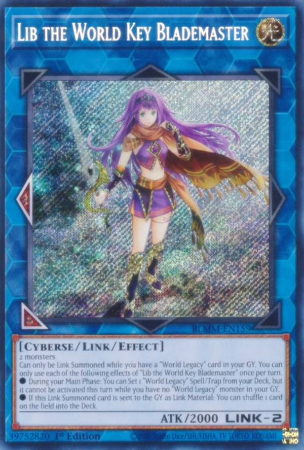 遊戯王 BLMM-EN159 星鍵士リイヴ Lib the World Key Blademaster (英語版 1st Edition シークレットレア) Battles of Legend:Monster Mayhem