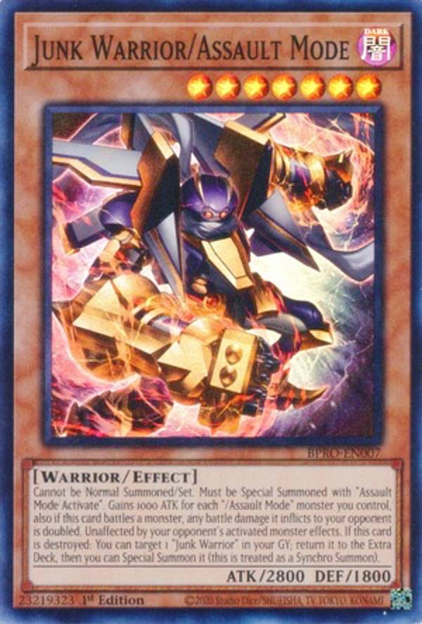遊戯王 BPRO-EN007 ジャンク・ウォリアー／バスター Junk Warrior/Assault Mode (英語版 1st Edition スーパーレア) Burst Protocol