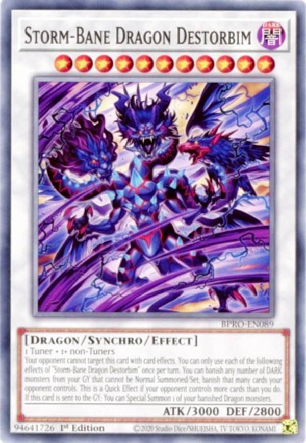 遊戯王 BPRO-EN089 Storm-Bane Dragon Destorbim (英語版 1st Edition ノーマル) Burst Protocol