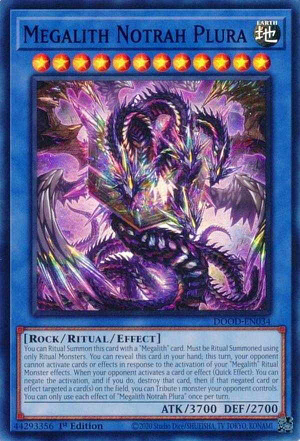遊戯王 DOOD-EN034 メガリス・ノートラ・プルーラ Megalith Notrah Plura (英語版 1st Edition スーパーレア) Doom of Dimensions