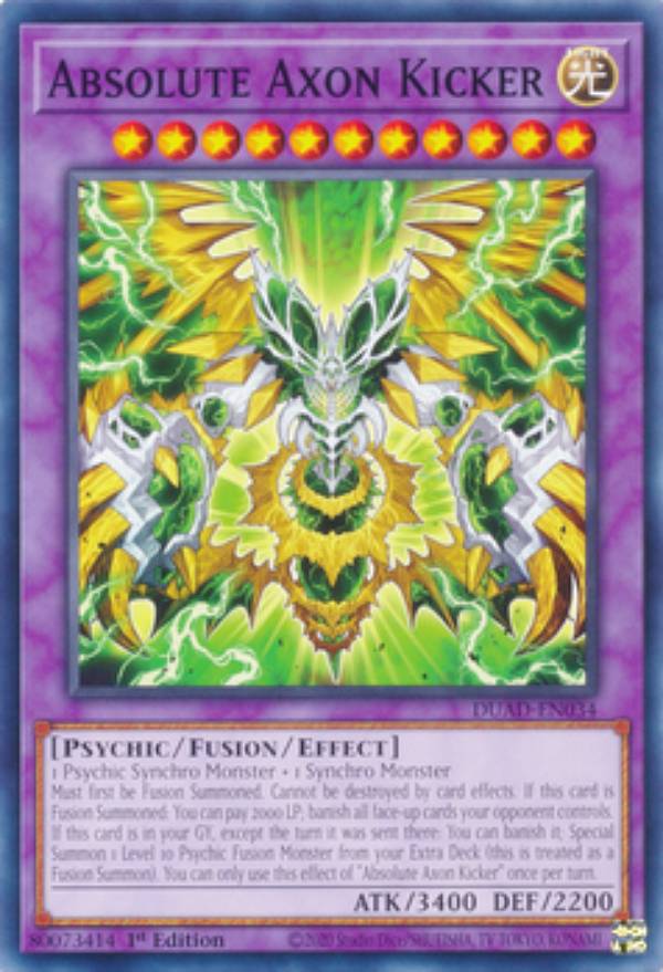 ͷ DUAD-EN034 ֥塼ȥå Absolute Axon Kicker (Ѹ 1st Edition Ρޥ) Duelists Advance