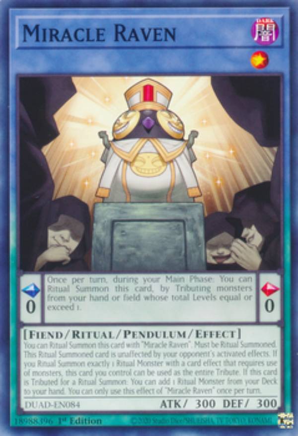 遊戯王 DUAD-EN084 Miracle Raven (英語版 1st Edition ノーマル) Duelist’s Advance
