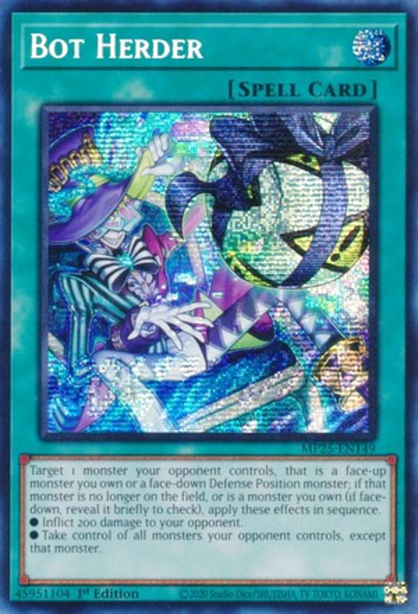 遊戯王 MP25-EN149 Bot Herder (英語版 1st Edition プリズマティックシークレットレア) 2025 Mega-Pack Bundle