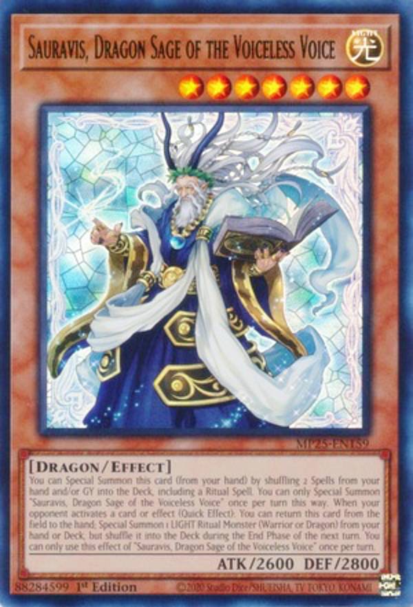 遊戯王 MP25-EN159 粛声の竜賢聖サウラヴィス Sauravis, Dragon Sage of the Voiceless Voice (英語版 1st Edition ウルトラレア) 2025 Mega-Pack Bundle