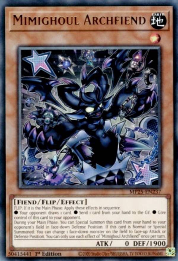 遊戯王 MP25-EN237 ミミグル・デーモン Mimighoul Archfiend (英語版 1st Edition ウルトラレア) 2025 Mega-Pack Bundle