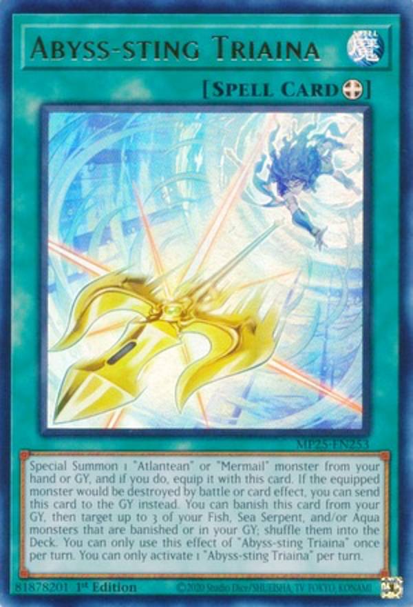 遊戯王 MP25-EN253 アビスティング−トリアイナ Abyss-sting Triaina (英語版 1st Edition ウルトラレア) 2025 Mega-Pack Bundle