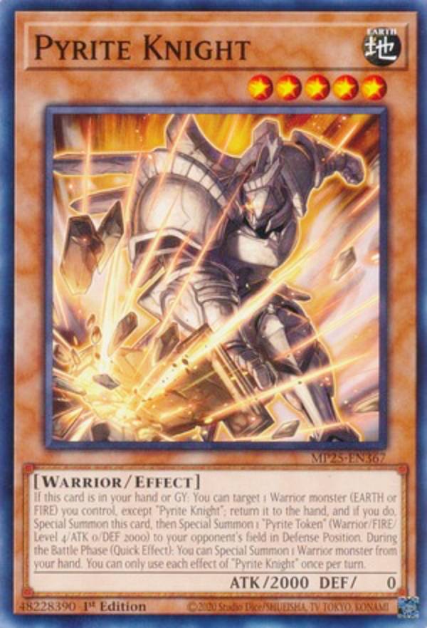 遊戯王 MP25-EN367 黄鉄の愚騎士 Pyrite Knight (英語版 1st Edition ノーマル) 2025 Mega-Pack Bundle