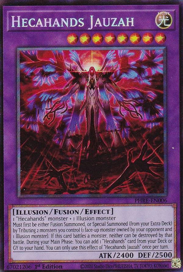 遊戯王 PHRE-EN006 見えざる神ジャウザー Hecahands Jauzah (英語版 1st Edition コレクターズレア) Phantom Revenge